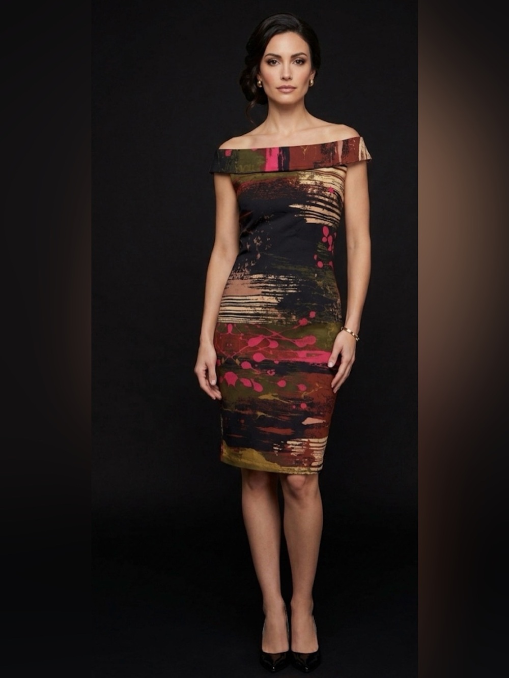 Vibrant Abstract Midi Dress